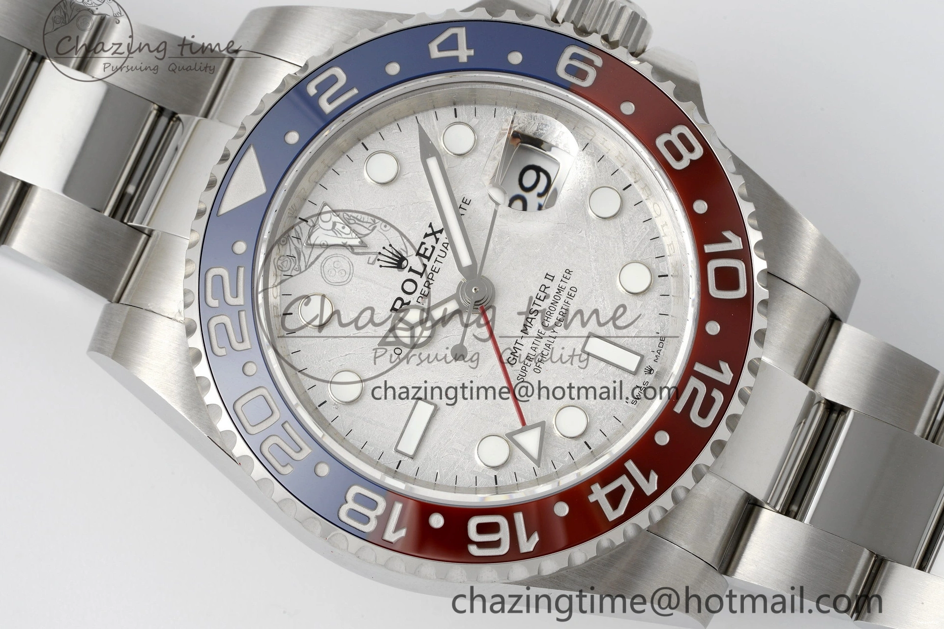 Edition 1:1 BLRO CHS Best GMT II SS 904L on Bracelet JDF 126719 Meteorite Master VR3285 0429